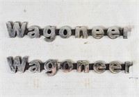(pair) WAGONEER JEEP Vehicle Emblems Name Badges