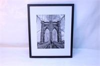 Black & White Brooklyn Bridge Framed Print