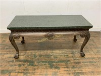 MARBLE TOP TABLE  WITH CLAW FEET