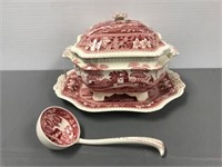 Spode Pink Tower soup tureen