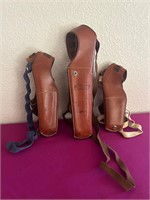 3 Bianchi Holsters w Thigh Straps