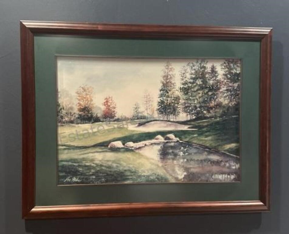 Framed Golf Print 31” x 22”