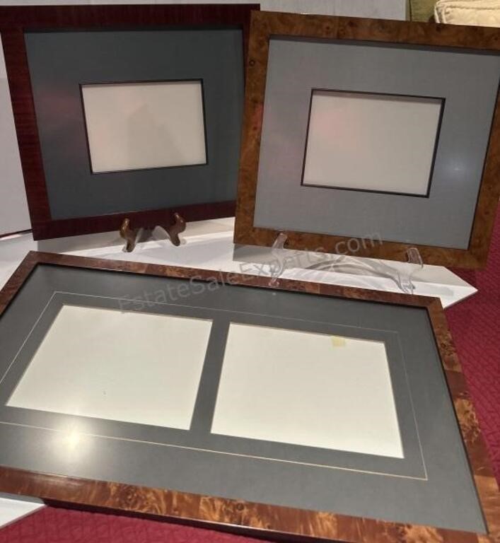 Burreled Wood Frames with Clear Glass and