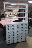 35 Drawer Apothecary Cabinet 77h,43w,14d