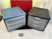 **2 3-DRAWER ORGINIZERS