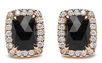 18k 2-tone Gold 2.41ct Onyx & Diamond Earrings