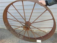 Old Heavy Large Wagon Wheel