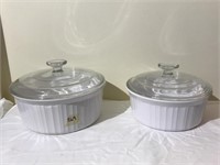 2 Corningware Round Casserole with lid