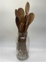 Ball Mason Jar w/ Wooden Spoons