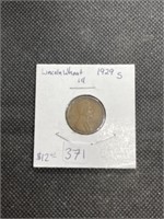 Rare Key Date 1929-S Wheat Cent XF High Grade