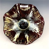 Imperial Amethyst Star of David Ruffled Bowl