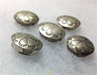Silver Buttone Caps (5)