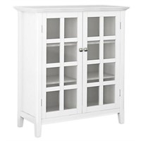 Simpli Home Acadian Storage Cabinet  White