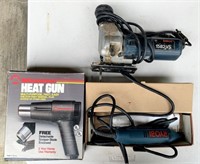 Heat Gun, Ryobi Detail Carver, Bosch Jig Saw