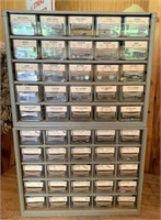 2 Stacked Organizers w/ Nuts, Bolts, Screws, etc.
