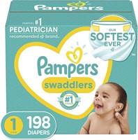 Pampers Swaddlers Diapers Newborn/Size 1, 198 Ct.