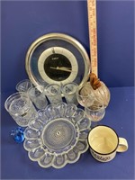 Assorted Lot Wall Clock, Egg Platter