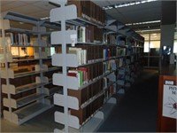 9 section double sided book rack