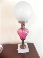 Ruby Glass Table Lamp