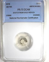 2016 .999 Fine Silver $100 NNC PR70 DCAM Replica