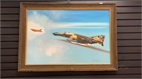 R.M.Sanchez (‘74) framed canvas artwork U.S. Air