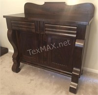 Antique Burled Walnut Buffet