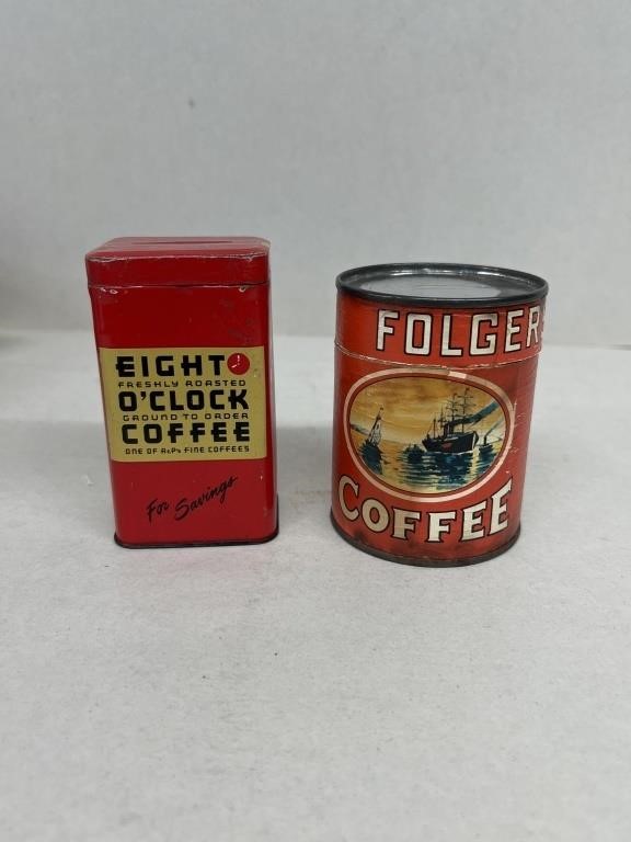 Folgers coffee advertising puzzle and 8 o'clock