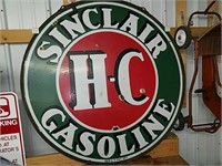 Vintage Sinclair gasoline double-sided porcelain