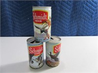 (3) SCHMIDT Bird~Waterfowl Steel Beer Cans