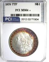 1878 7TF Morgan MS64+ LISTS $525