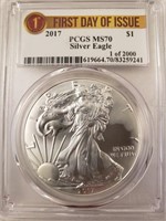 2017 American Silver Eagle, 1st Day of Issue