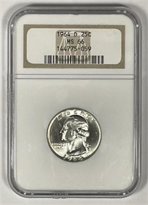 1964-D Washington Silver Quarter NGC MS66