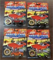 (4) Johnny Lightning muscle cars