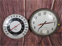 Seth Thomas Clock with Ohio Thermometer