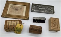 lot of folk art, razor, mold and souvenir items