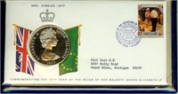 1977 Queen Elizabeth II $25 Silver Coin