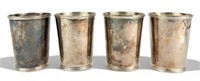 (4) Sterling Mint Julep Cups