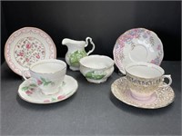2 Teacups with Saucers, 3 Saucers, Royal Albert