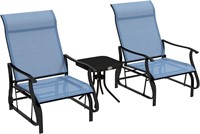 $190  Outsunny 3-Piece Outdoor Gliders Set Bistro