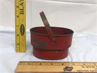 Vintage mini red metal pail