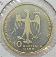 1995 GERMAN PROOF SILVER 10 MARK