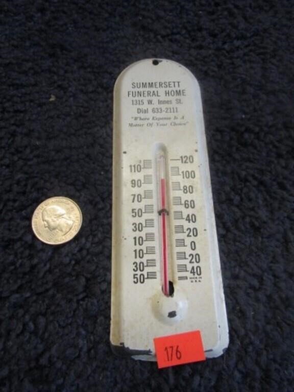 SUMMERSET FUNERAL HOME THERMOMETER
