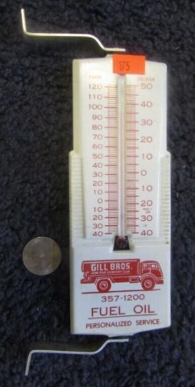 GILL BROS. FUEL OIL THERMOMETER