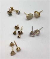 10k and 14k gold earrings