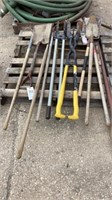 Pallet of long handle tools