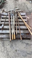 Pallet of long handle tools