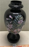 PRETTY HANDPAINTED FLORAL VASE 11 INCHES TALL