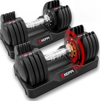 $199 Keppi Fitness 25 lb adjustable dumbell set