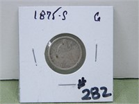1875-S Seated Dime – G