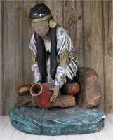 Large Mexican Chalkware Native Figure